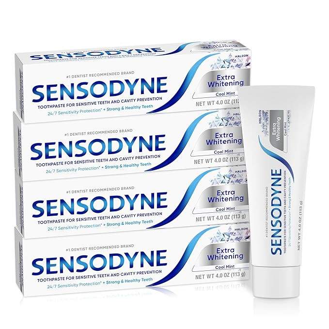 Sensodyne Extra Whitening Sensitive Teeth and Cavity Prevention Whitening Toothpaste, Amazon Excl... | Amazon (US)