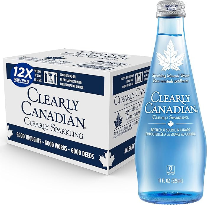 Clearly Canadian Sparkling Flavored Water, 11 oz Glass Bottles – Variety of Refreshing Flavors,... | Amazon (US)