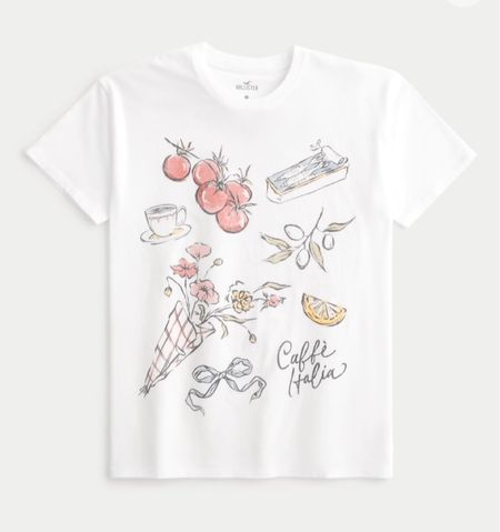 Hollister graphic tee oversized| so cute for spring! 🤍