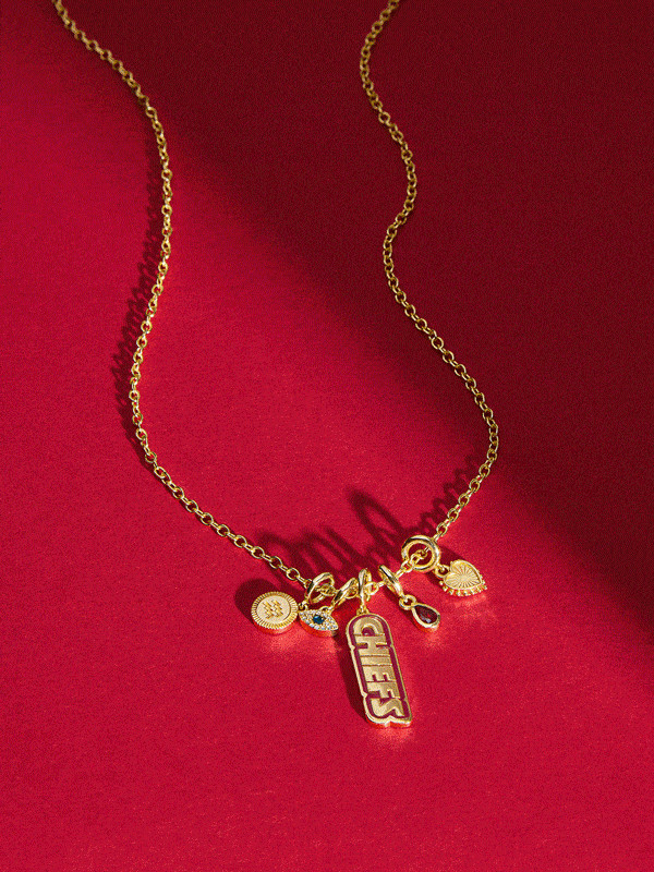 NFL Custom Cluster Charm Necklace - Gold | BaubleBar (US)