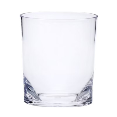 FONTOI Set of 4 DOF 12oz Oval Halo Tritan Glasses Drinking, BPA Free Cocktail Glasses, Drinkware Set, Plastic Water Tumblers, Clear, 7"*7"*4" | Target