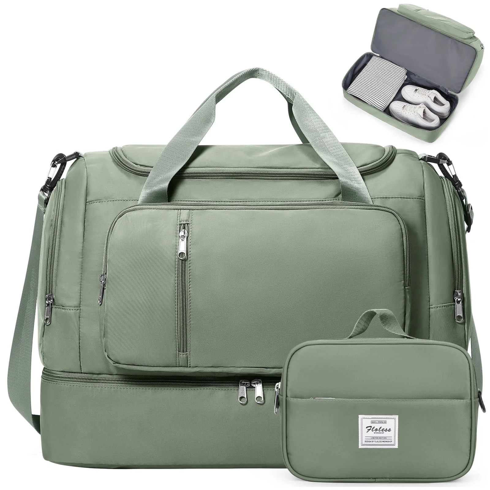 SYCNB Large Weekend Bag for Women, Best Weekender Travel Bag with Shoes Compartment & Toiletry Ba... | Walmart (US)