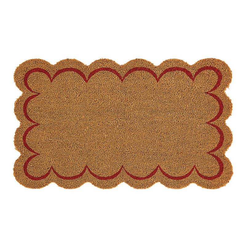 Scallop Coir Mat - Red - Ballard Designs | Ballard Designs, Inc.