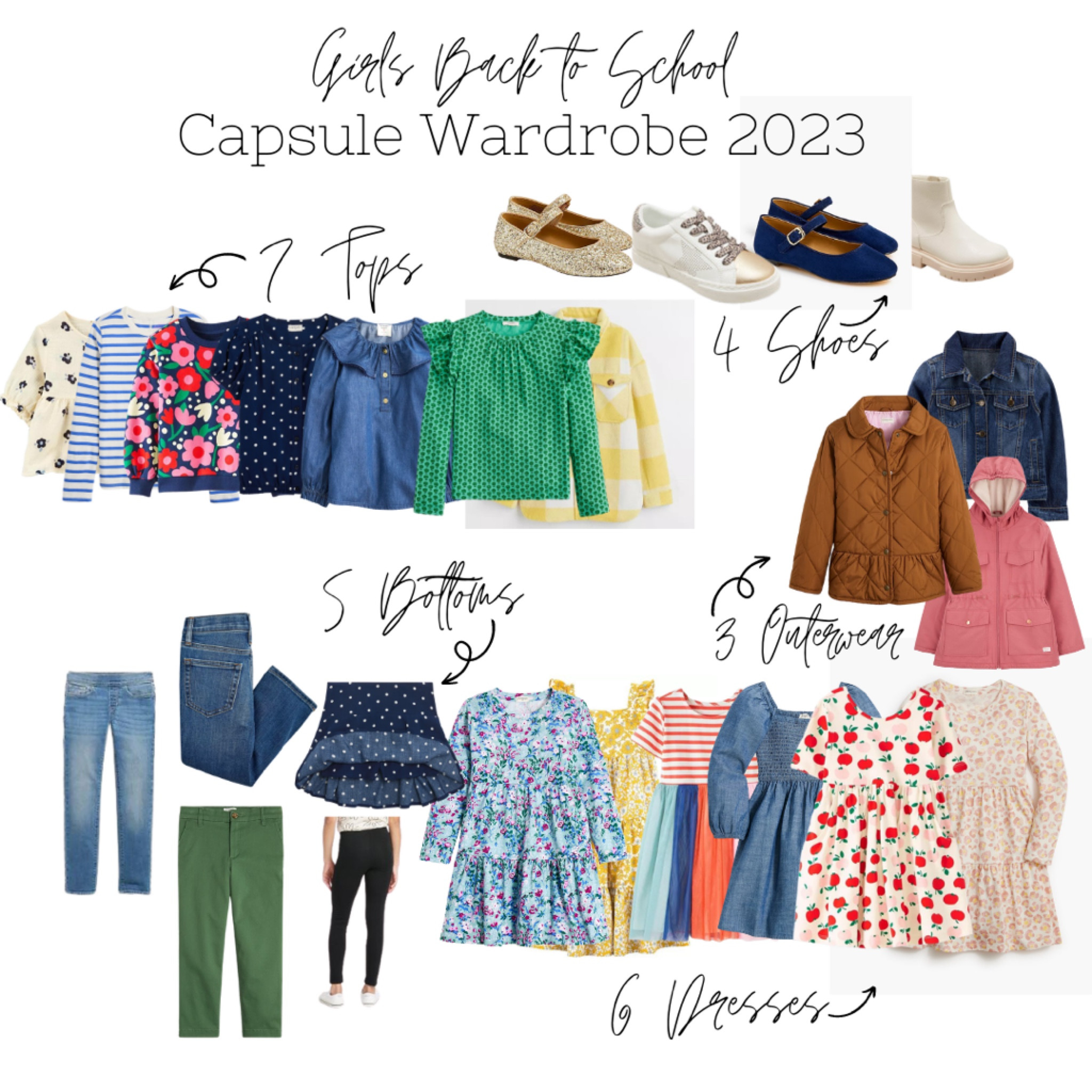 Back to School Capsule Wardrobe for Girls. Cute and trendy outfits for kids and tweens. 

#LTKfamily #LTKkids #LTKSeasonal