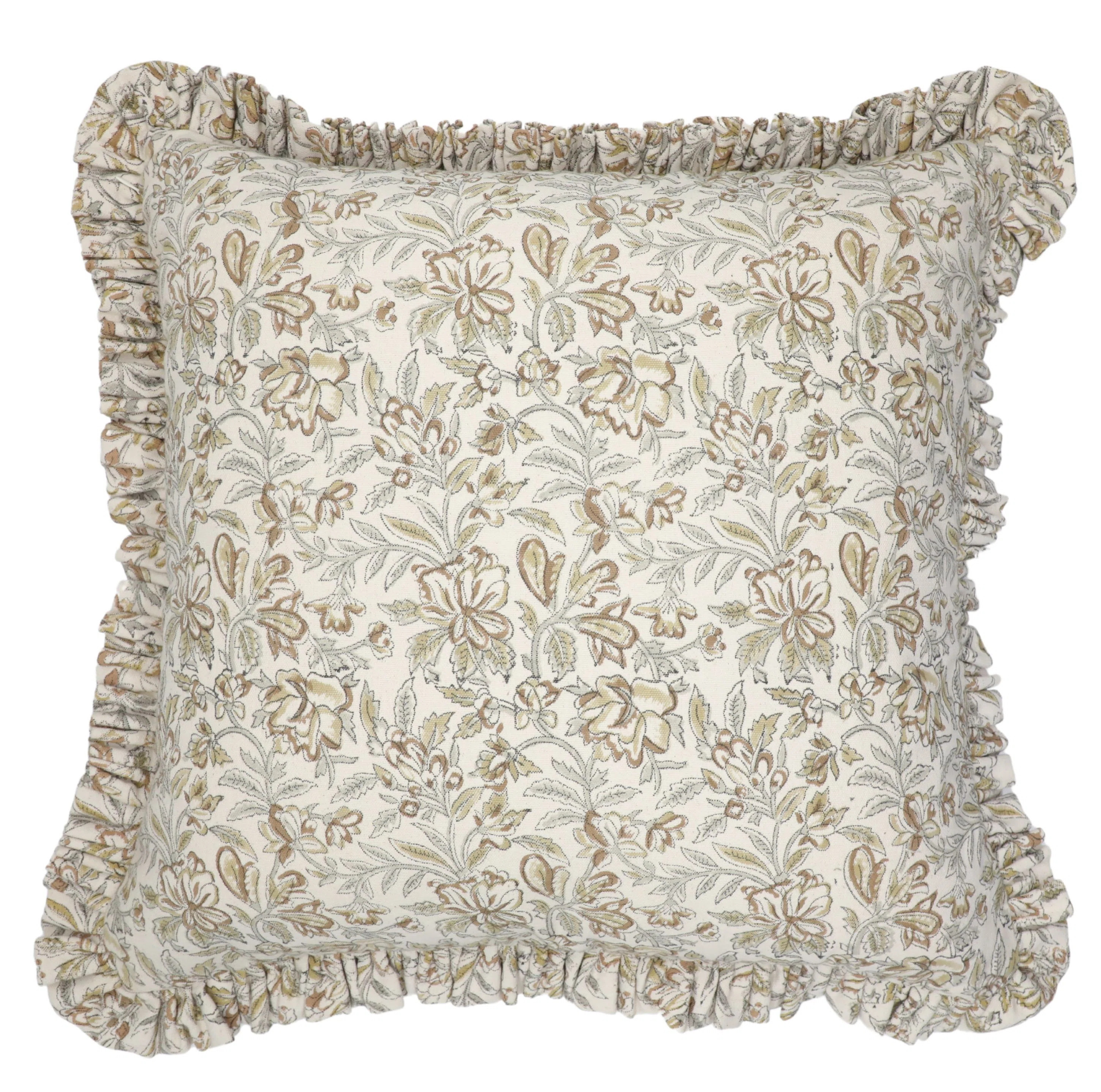Floral Cotton Indoor/Outdoor Pillow Cover | Wayfair North America
