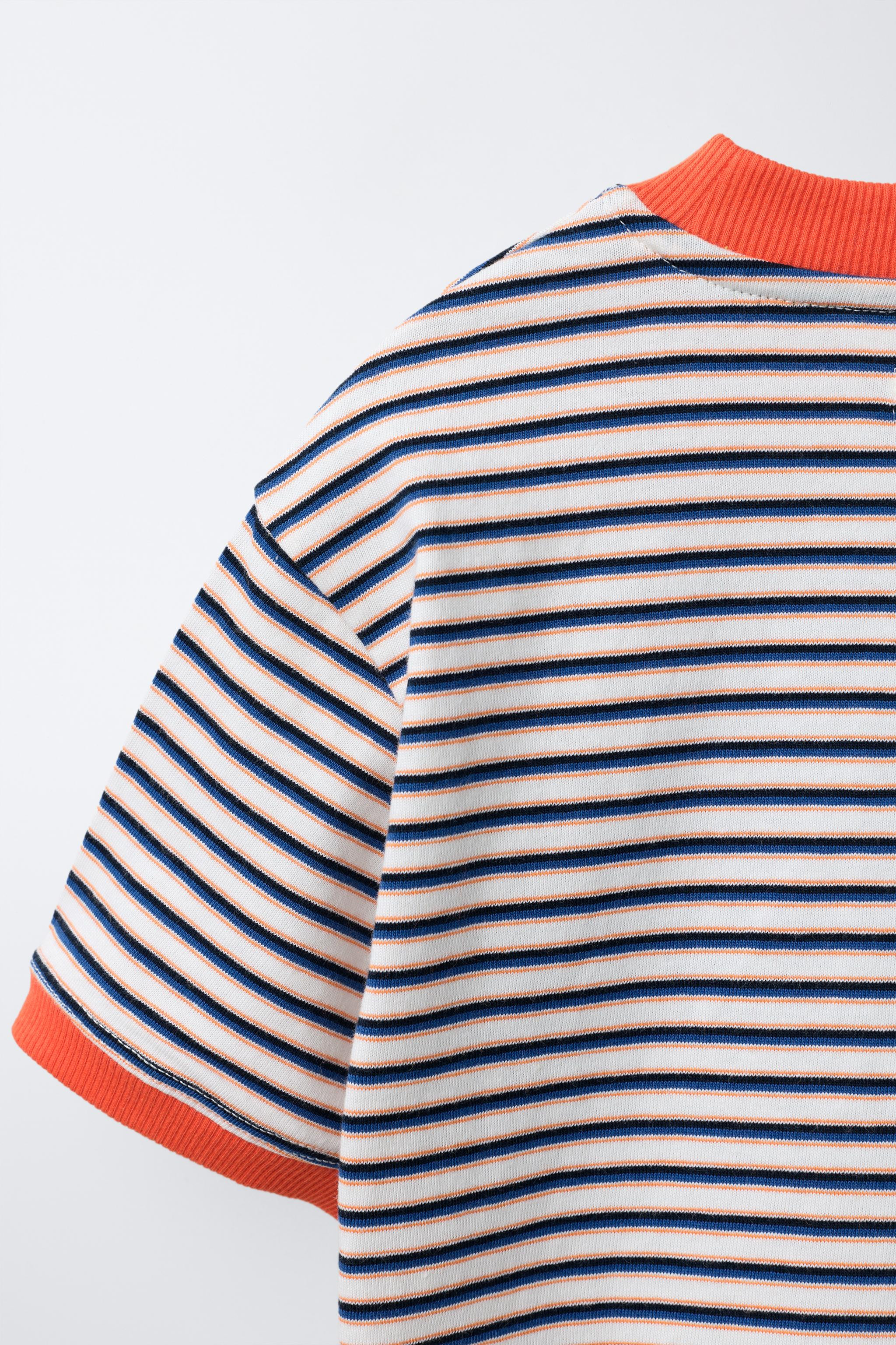 STRIPED LABEL T-SHIRT | Zara Canada