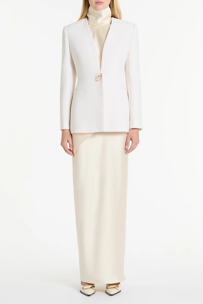 IVORY CREPE C BLAZER | Carla Zampatti