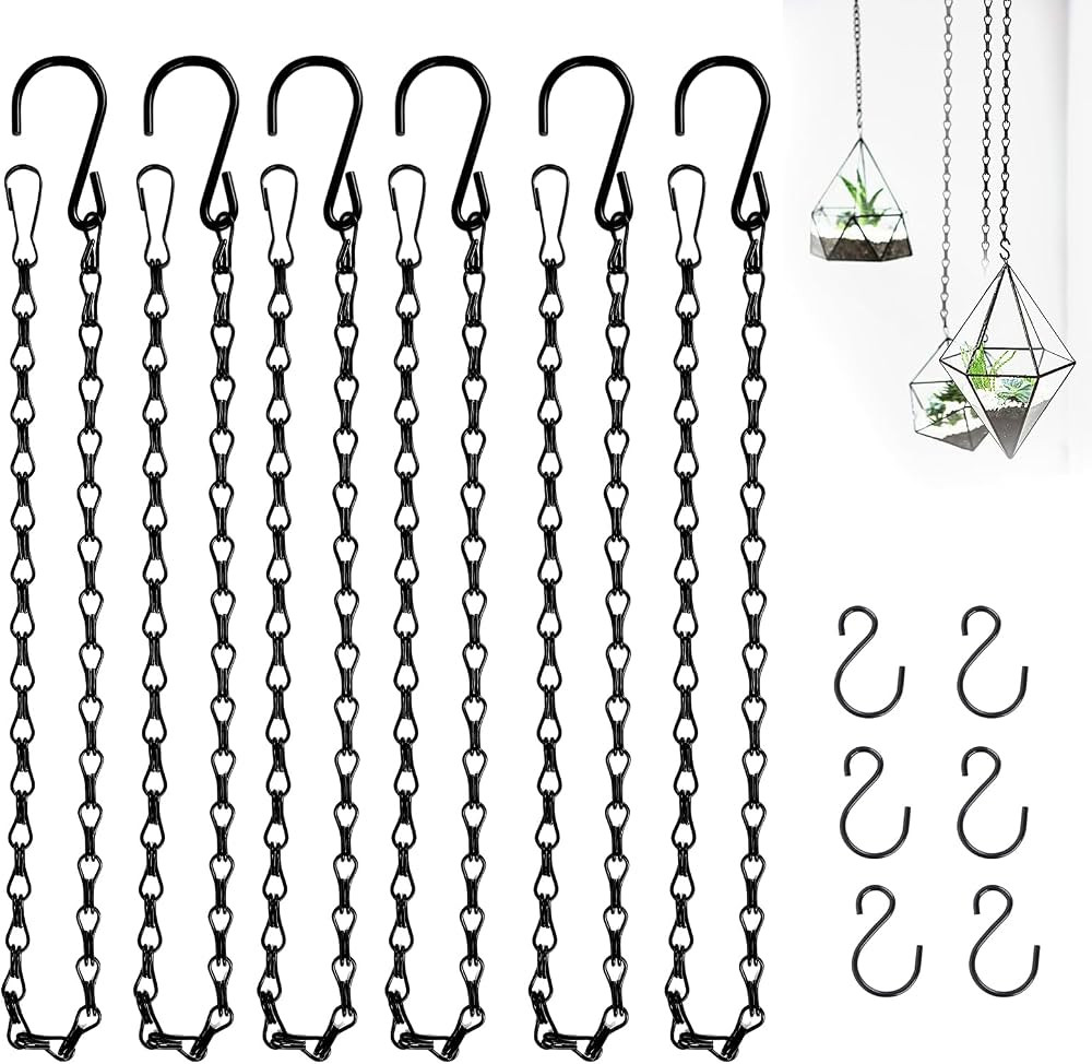 6PCS Black Metal Hanging Chains Hanger | Amazon (US)