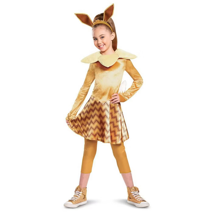 Kids' Deluxe Pokemon Eevee Halloween Costume Dress | Target
