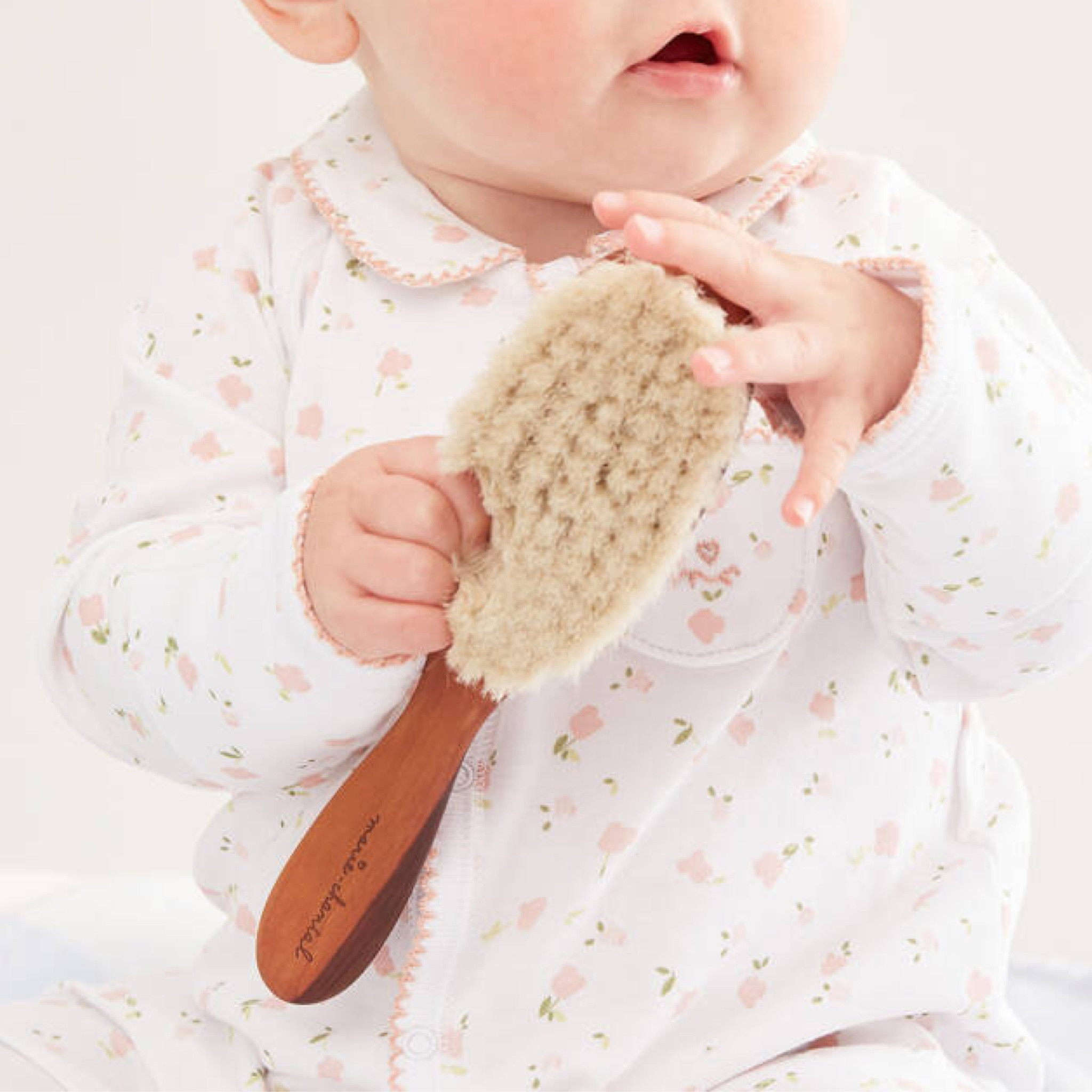 The best newborn baby present!
My friend bought this for my daughter when she was a baby and we still use it. It’s cute, useful and sentimental. The most beautiful wooden engraved hairbrush with the softest bristles from Marie Chantal

#LTKfindsunder50 #LTKkids #LTKbump