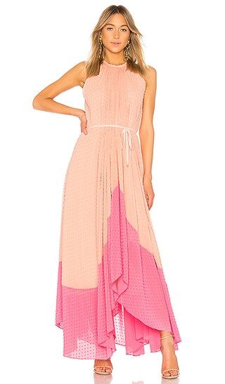 SALONI Iris Dress in Light Peach Mid Pink | Revolve Clothing (Global)
