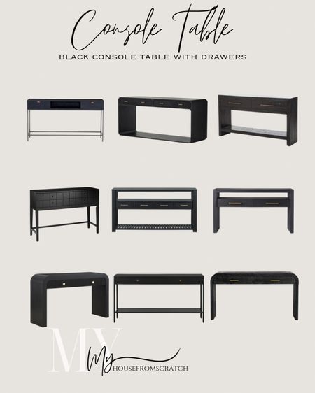Console table, black console table, black console table with drawers 

#LTKstyletip #LTKSpringSale #LTKhome