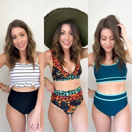 Women’s highway sit swimsuits! I’m wearing a size small in each of them for reference and they fit very true to size  

#LTKstyletip #LTKswim #LTKtravel