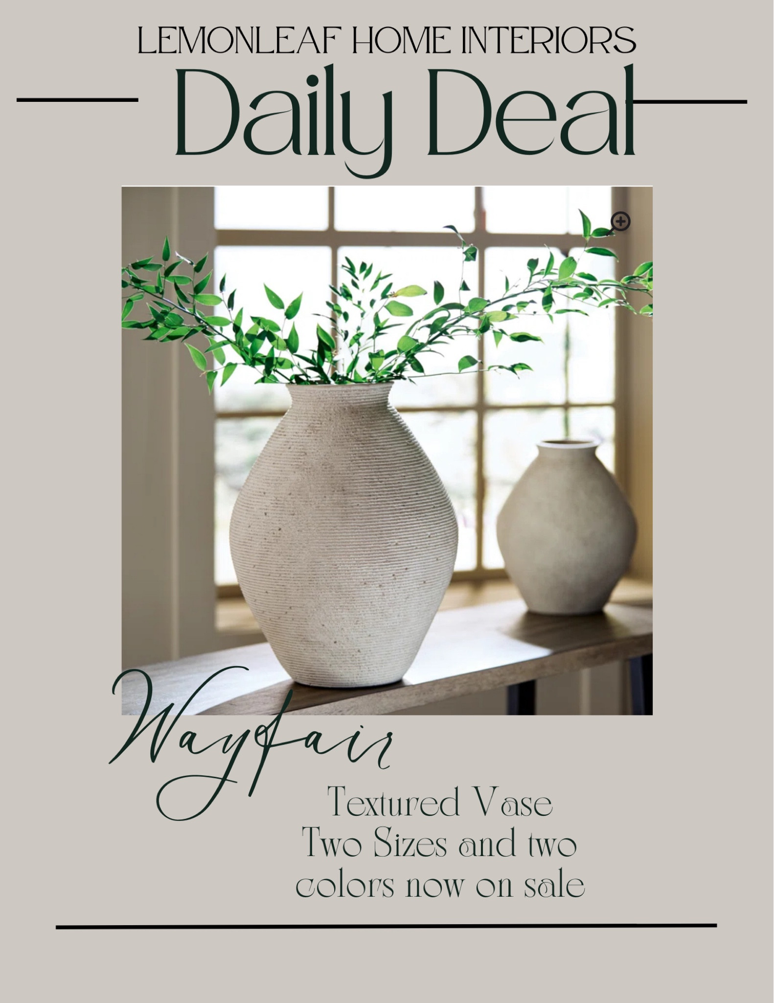 I love the shape and texture of this vase. Comes in white and black and two sizes from wayfair   Now on sale!



#LTKsalealert #LTKfindsunder100 #LTKhome