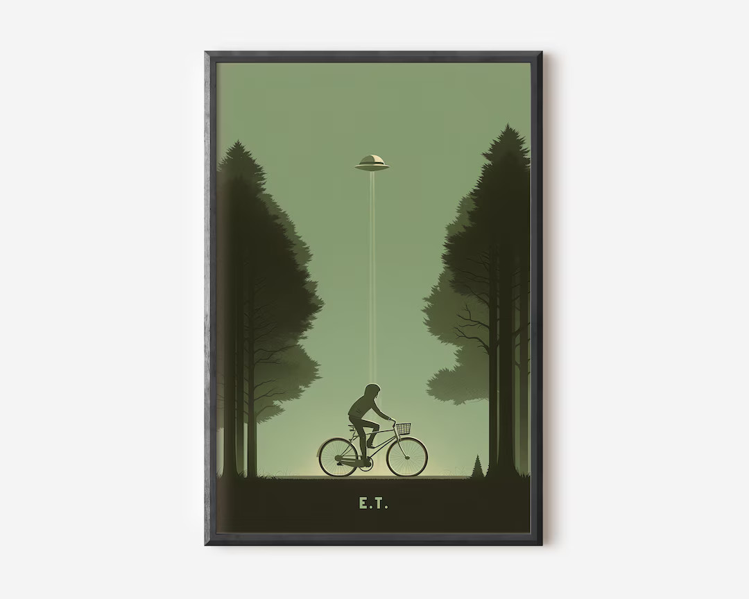 ET Movie Poster Digital Download Minimal Movie Poster Printable Wall Art Steven Spielberg - Etsy | Etsy (US)