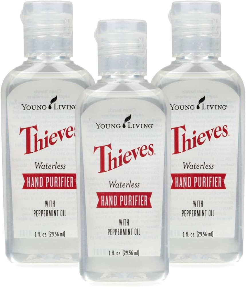 Thieves Waterless Hand Purifier 3 pack of 1 fl. oz. by Young Living Essential Oils | Amazon (US)