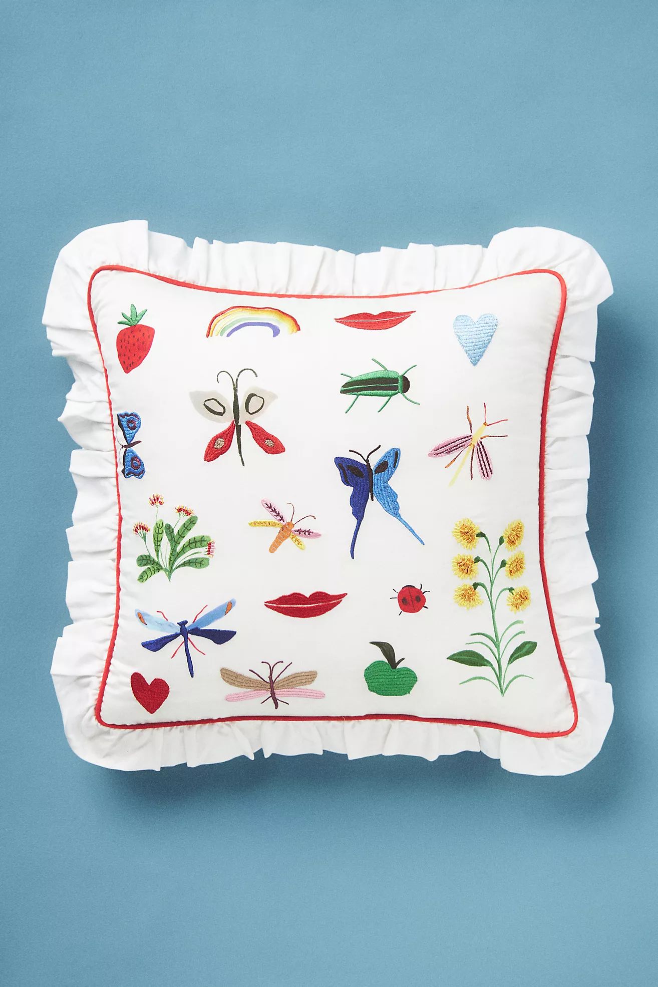 Pernille Rosenkilde Embroidered Pillow | Anthropologie (US)