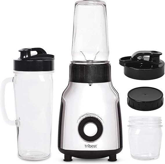 Tribest PBG-5050-A Portable Blender for Shakes and Smoothies with Glass Blender Cups, Chrome | Amazon (US)