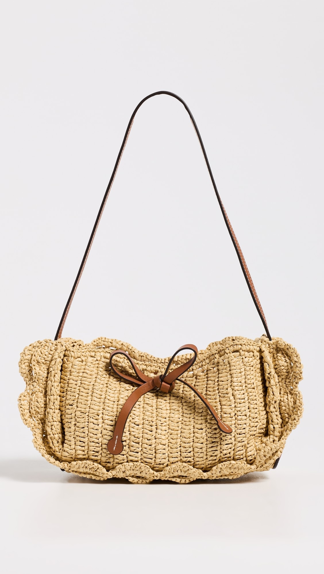 Marina Raffia Scallop Shoulder Bag | Shopbop