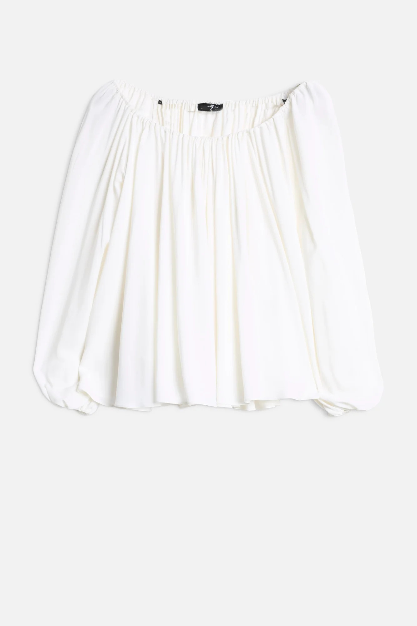 OFF SHOULDER BLOUSE in Silk Optical White | 7 For All Mankind