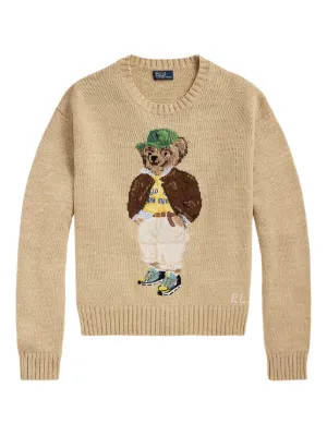 Polo Ralph Lauren Suéter Polo Bear De Tricô Intarsia | Neutro | FARFETCH BR | Farfetch (BR)
