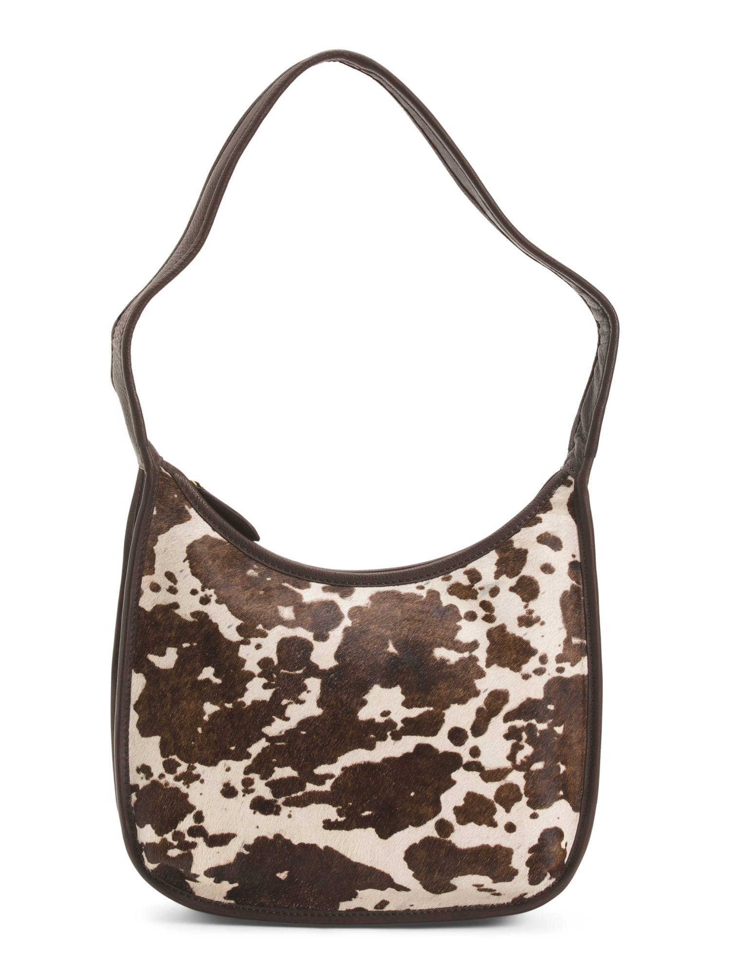Leather Curved Zip Hobo | TJ Maxx