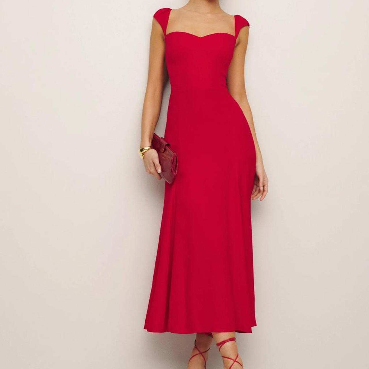 Reformation Women's Dress - Red | Depop US