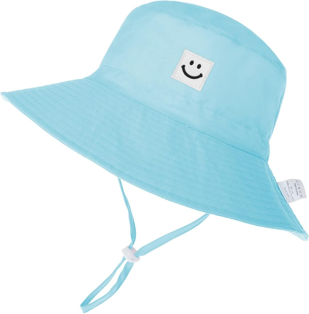 Zando Baby Sun Hat Toddler Smiley Face Bucket Hat UPF 50+ Sun Protection Baby Beach Bucket Hat Ad... | Amazon (US)