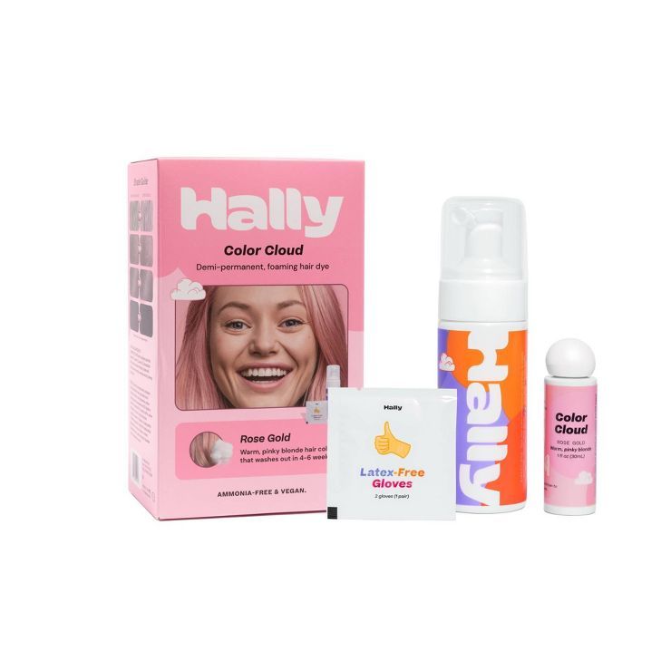 Hally Color Cloud Demi-Permanent Foam Hair Dye - Rose Gold - 2.5oz | Target