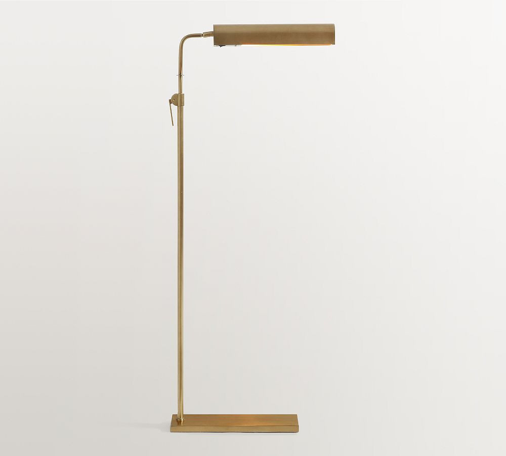 Sherman Task Floor Lamp, Vintage Brass | Pottery Barn (US)