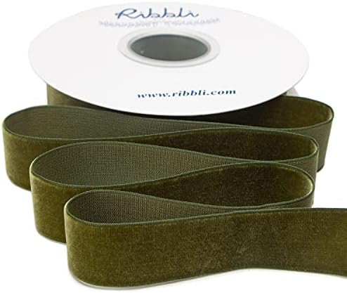 Amazon.com: Ribbli Moss Green Velvet Ribbon,Polyester Velvet 1 Inches Continuous10-Yard Spool,Chr... | Amazon (US)