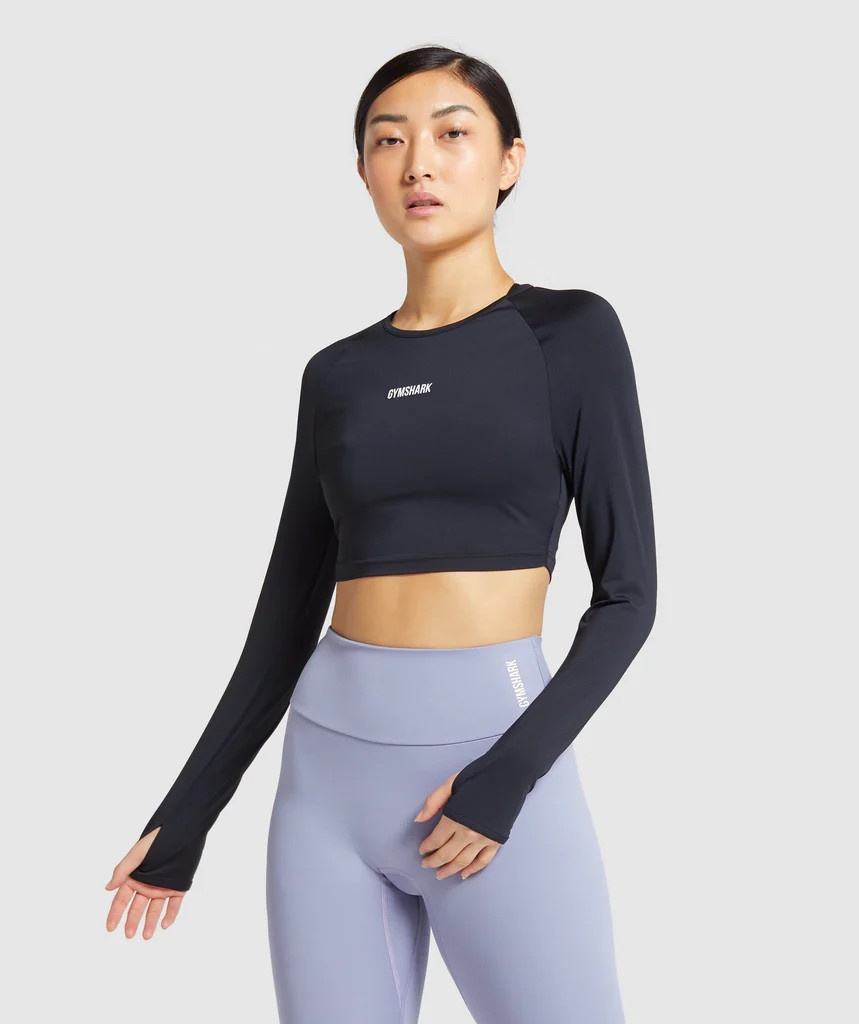 training long sleeve crop top | Gymshark