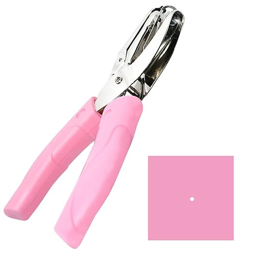 Handheld Hole Paper Punch Puncher for Craft Paper Tags Clothing Ticket DIY Scrapbook Tool, with P... | Amazon (US)