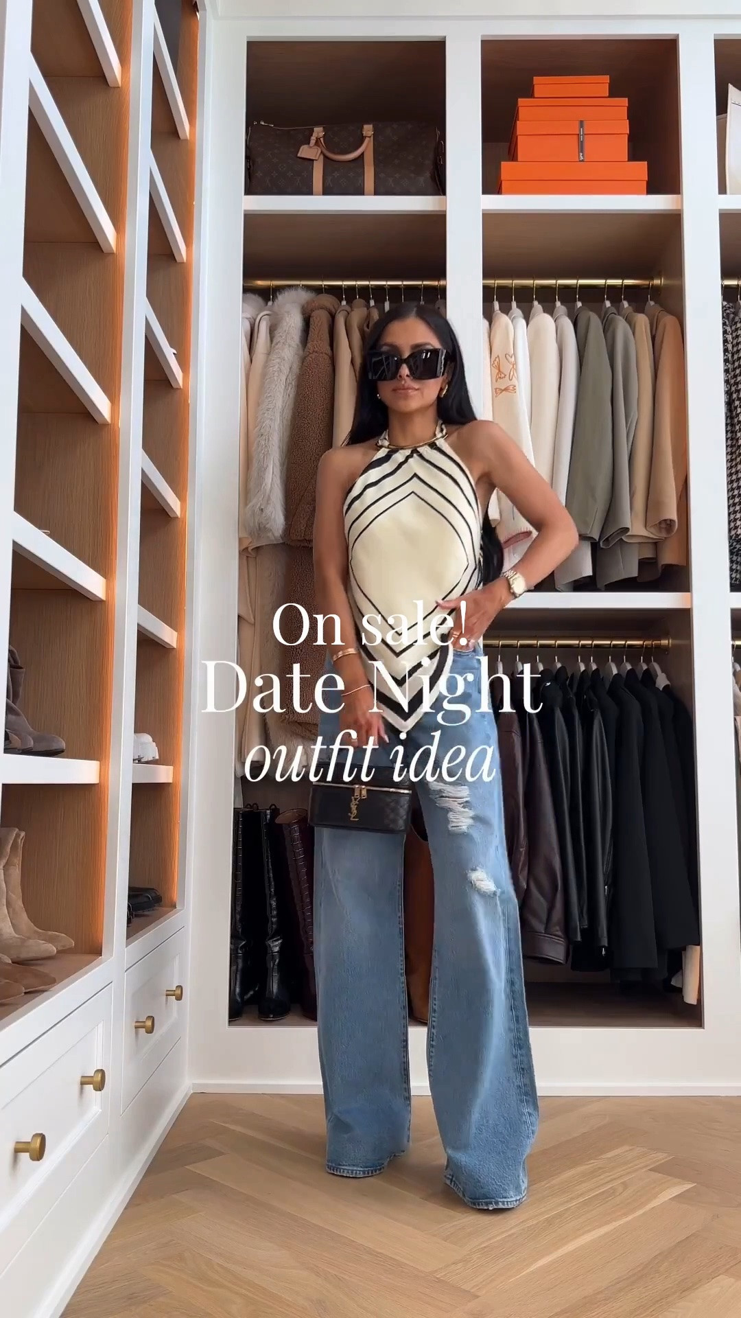 Saks summer outfit on sale
Saks scarf top on sale
Frame wide leg jeans on sale 
Use code JULYGET

#LTKSaleAlert #LTKOver40 #LTKmomlife