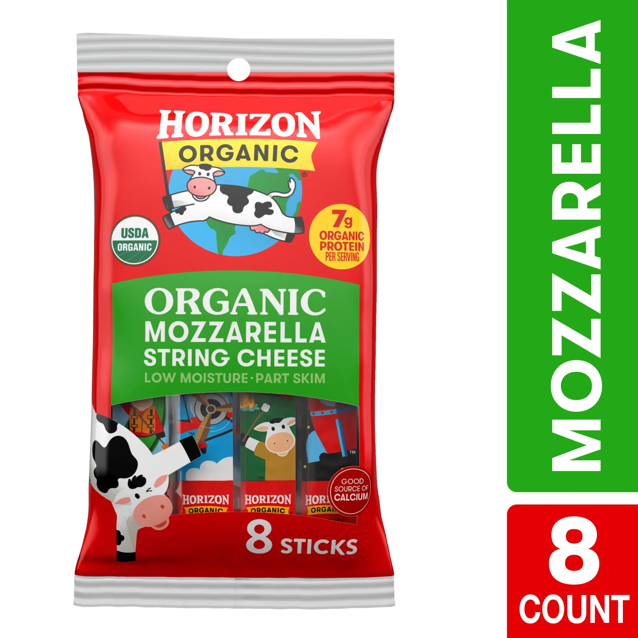 Horizon Organic Mozzarella String Cheese, 8 oz. Pack, 8 Sticks | Walmart (US)