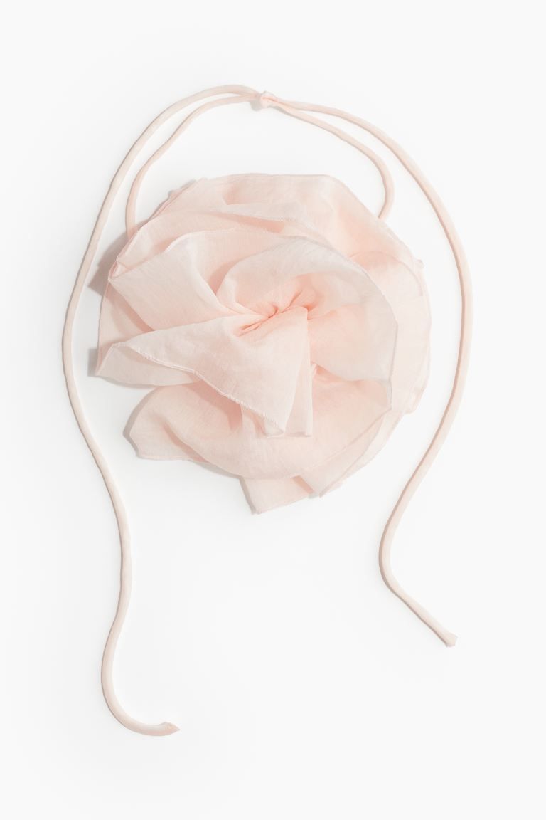 Appliquéd Wraparound Necklace - Powder pink - Ladies | H&M US | H&M (US + CA)