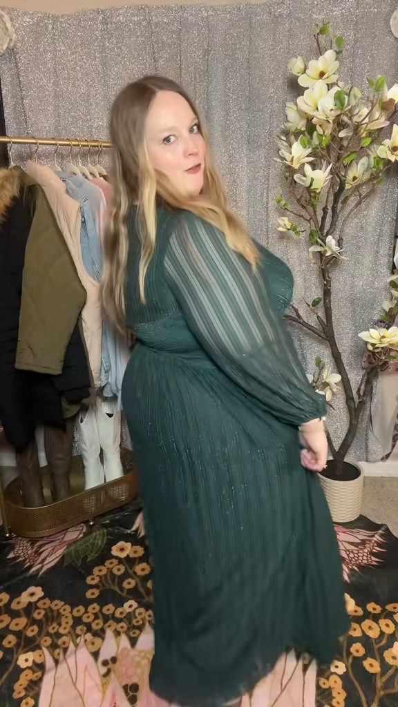 Most formal dresses don’t feel comfortable or forgiving, but this one is flowy, flattering, and actually easy to wear. It gives that confident, put-together feeling without trying too hard — such a good one.

plus size formal dress, empire waist dress, long sleeve evening dress, flattering plus size dress, occasion wear

#LTKWedding #LTKPlusSize #LTKootd