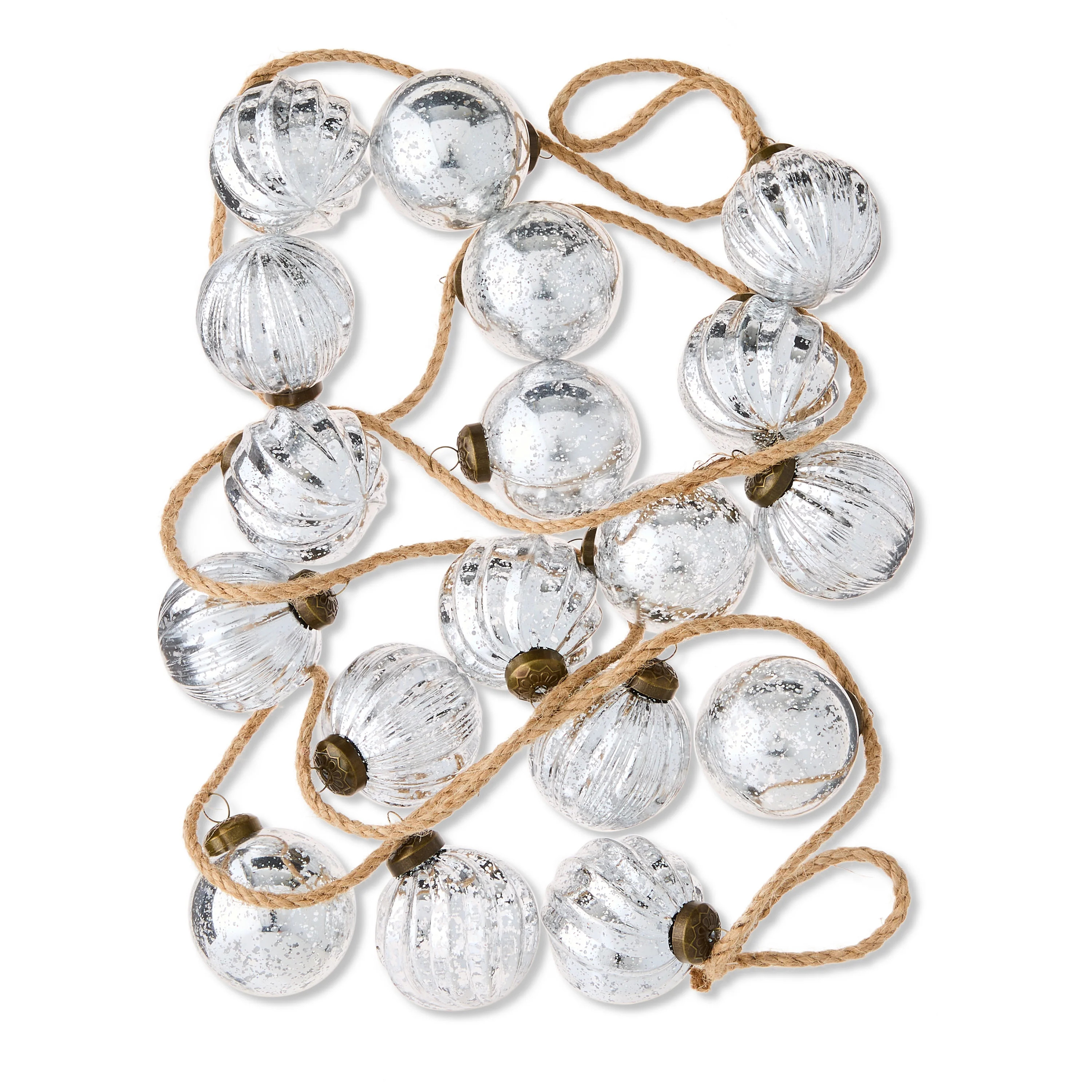 Silver Shatterproof Ornament Christmas Garland, 72 in, by My Texas House - Walmart.com | Walmart (US)