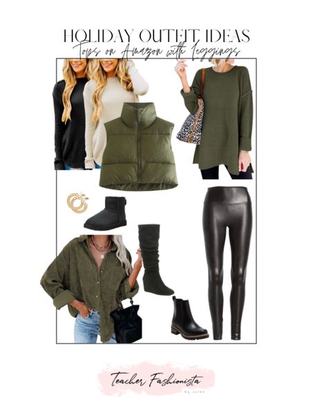 I’ll take one of each! Loving this color palette for the upcoming festivities! 🎄🤍

#ltkstyletip #amazon #holidayoutfit • Christmas • holiday outfit • faux leather leggings • spanx • puffer vest • tunic top •

#LTKSeasonal #LTKunder50 #LTKHoliday