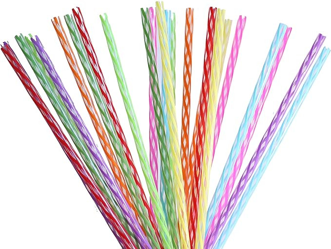 24-Pack, Reusable Straws - Rainbow, Plastic Straws Reusable, BPA Free, Dishwasher Safe, Multicolo... | Amazon (US)