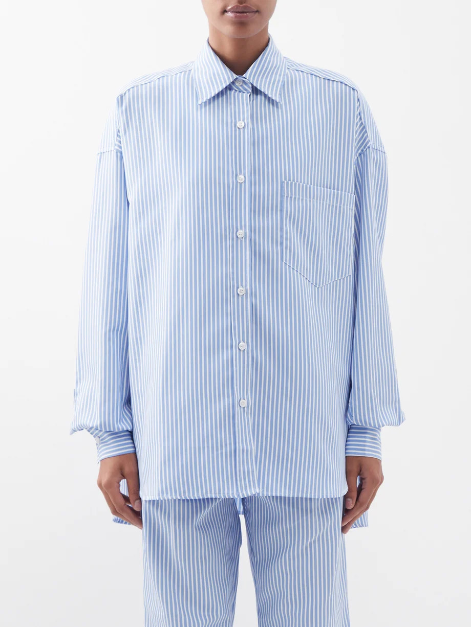 Georgia striped cotton shirt | The Frankie Shop | Matches (US)