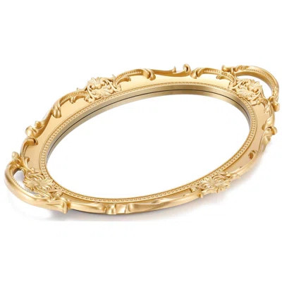 Decorative Tray,Bathroom Tray Vanity Tray Decor, Gold Tray Mirror Tray For Dessert Table,Coffee Table,Vanity,Home Decor,Serving Tray With Handle | Wayfair North America