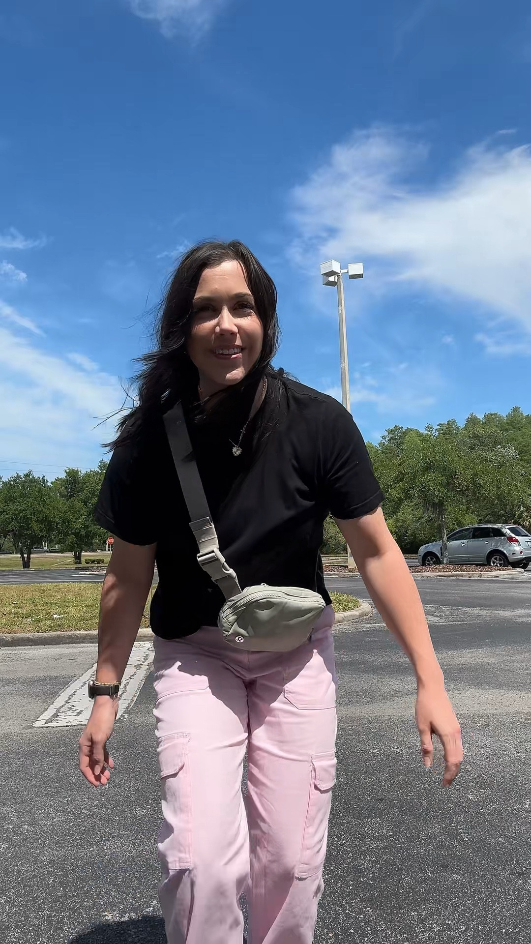Outfit of the day I wore to church! I am loving my new bubblegum pink cargo pants from Target! So comfy and cute! Such great pants for the summer! 
Pants-size 4

#LTKVideo #LTKstyletip #LTKfindsunder50