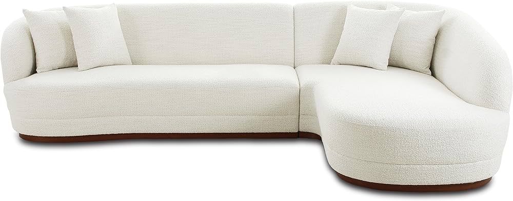 POLY & BARK Fabric Sofa, 126 inches, Cloud White | Amazon (US)