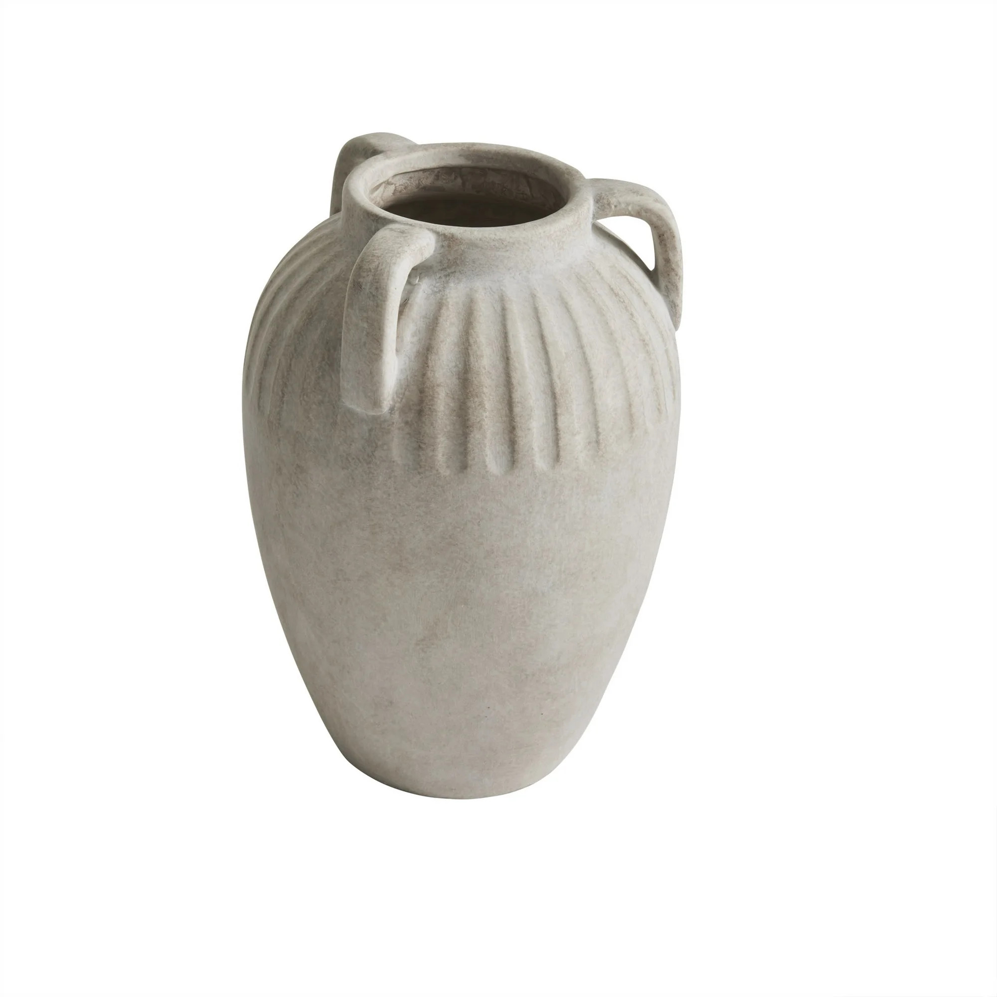 Better Homes & Gardens Three Handled Ceramic Vase, 10", Ivory | Walmart (US)