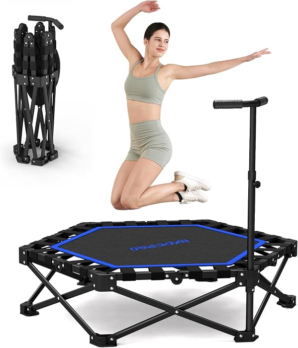 Rebounder Trampoline for Adults with Handle, 42''/48'' | Amazon (US)