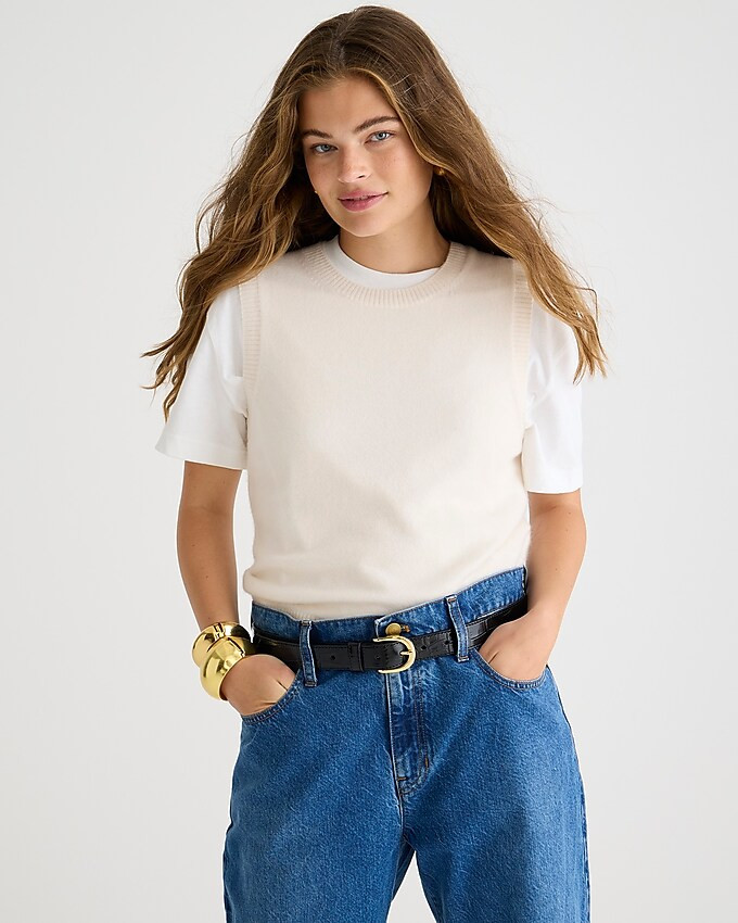 Cashmere crewneck sweater shell | J. Crew US