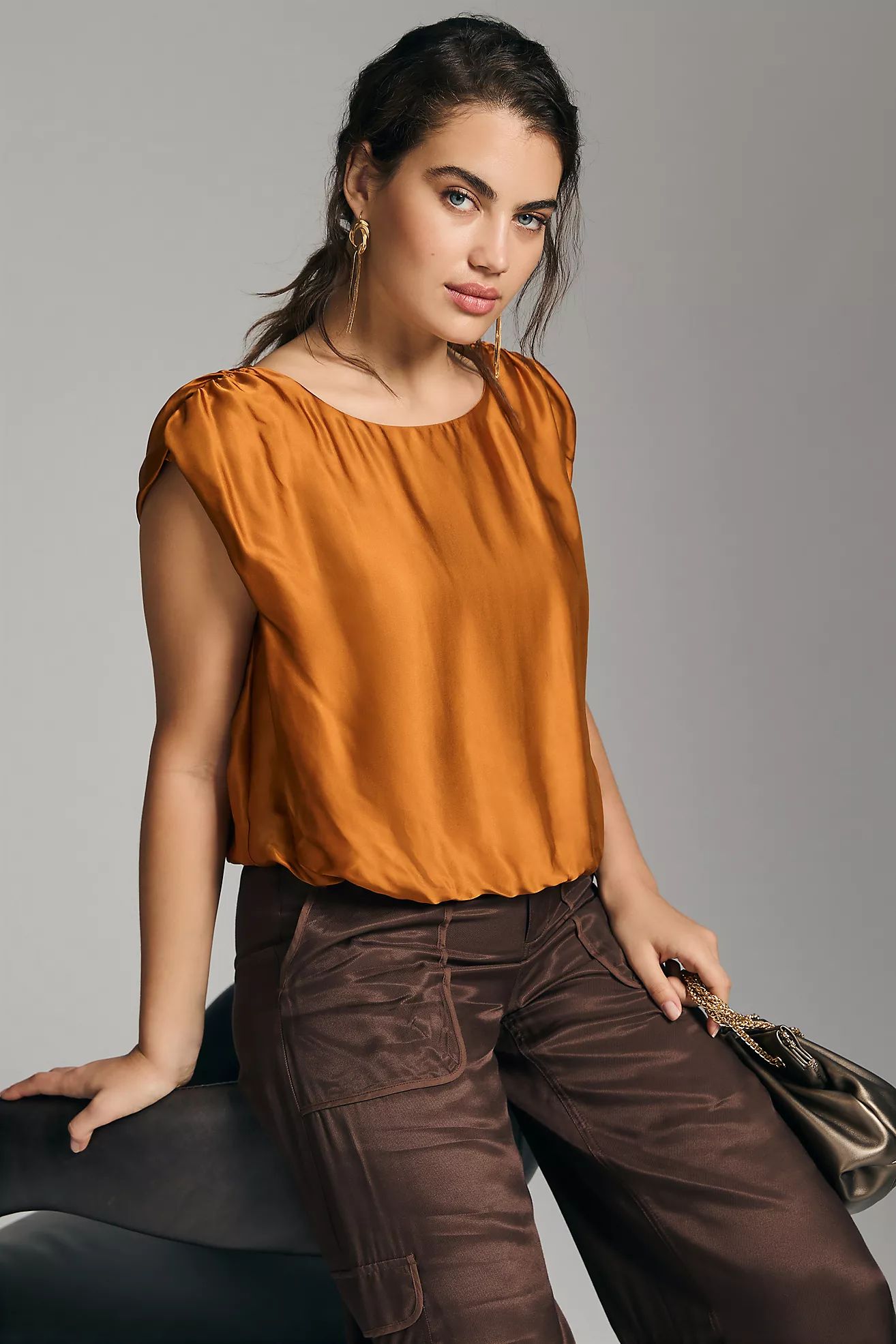 By Anthropologie Silky Scoop Blouse | Anthropologie (US)