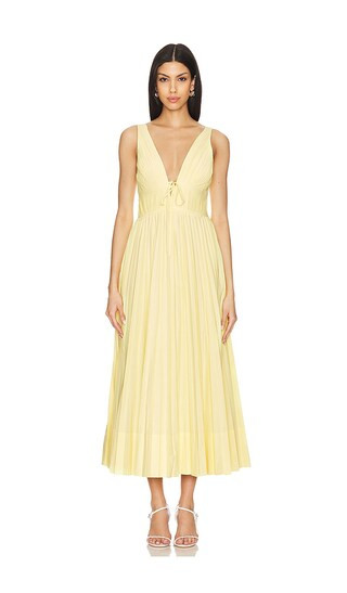 Stephanie Midi Dress in Sulfur | Revolve Clothing (Global)