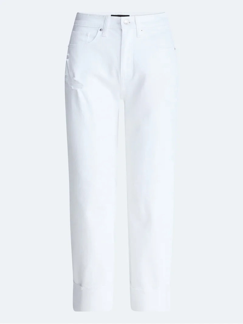 Free Assembly Women's High Rise Straight Cropped Jeans, Sizes 0-16 | Walmart (US)